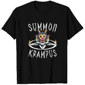 Discover Summon Krampus Pentagram Goth Satanic Christmas Gothic Xmas T-Shirts
