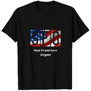 Discover San Francisco Airport Code Airplane Pilot T-Shirts