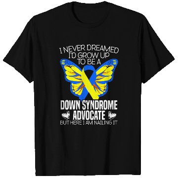 Discover Down Syndromes Awareness Butterfly Ribbon T-Shirts