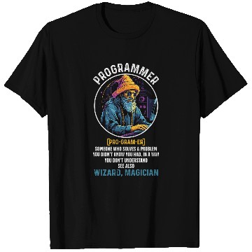 Discover Funny Programmer Definition Coding Tech Software Engineers T-Shirts