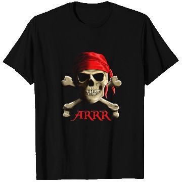 Discover Skeletons Skulls Pirate Skull And Crossbones ARRR Skull T-Shirts