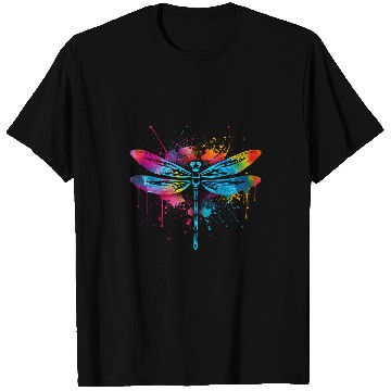 Discover Artistic Colorful Pop Art painted Dragonfly T-Shirts