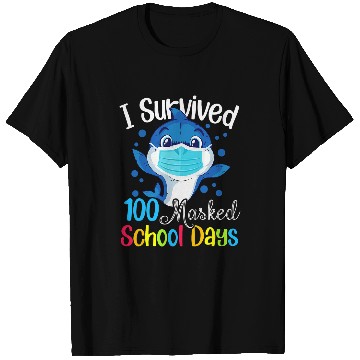 Discover I Survived 100 Masked School Days Teacher Student Gift 5 T-Shirts
