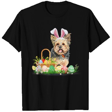 Discover Cute Yorkie Easter Day Bunny Eggs Easter Costume T-Shirts