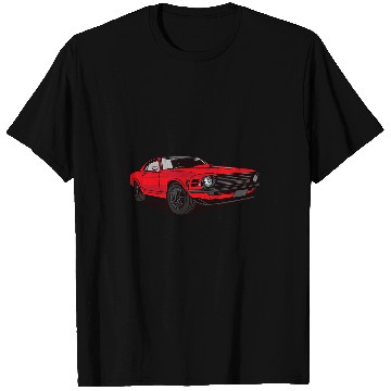Discover Classic Red Muscle Car Illustration vintages Retro T-Shirts