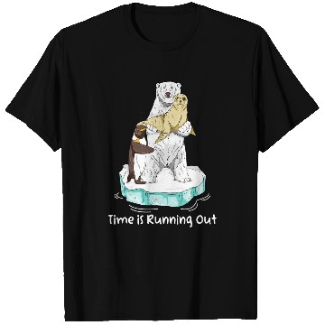 Discover Funny Bear Time Is Running Out Global Warming Polar Bear Climate Change Cute Bears T-Shirts