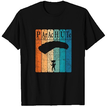 Discover Skydiving Gift Skydiver Periodic Table Elements Skydiving Parachute 1 T-Shirts