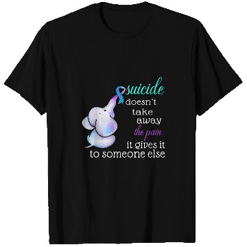 Discover Elephant suicides Ribbon suicides Prevention Awareness T-Shirts
