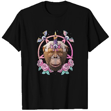 Discover Pastel Goth Chimpanzee Pagan Creepy Menhera Chimpanzee T-Shirts