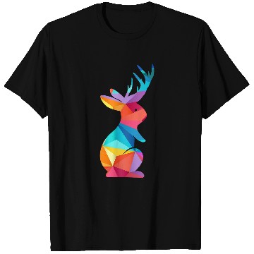 Discover Rabbits Cute Colorful Jackalope Fun Cute Rabbit Animal Lover Graphic T-Shirts
