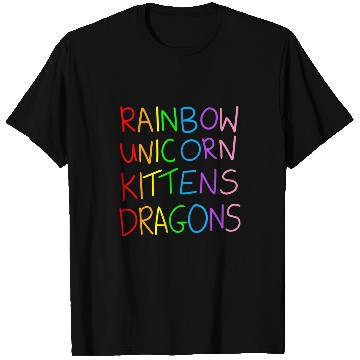 Discover Rainbow Unicorns Kittens Dragon T-Shirts