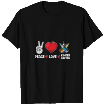 Discover Peace Love Kindergarten teacher Student Back To School Gifts T-Shirts