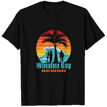Discover Surf Life Waialua Bay Hawaii Surfing T-Shirts