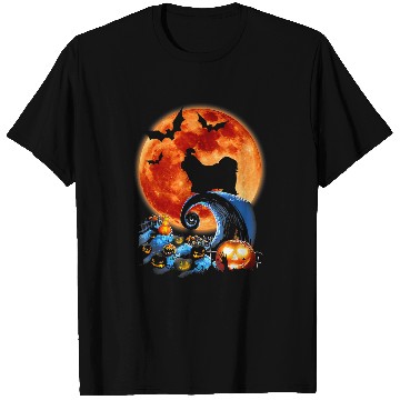 Discover Shih Tzu Dog Scary And Moon Funny Halloween Costume T-Shirts