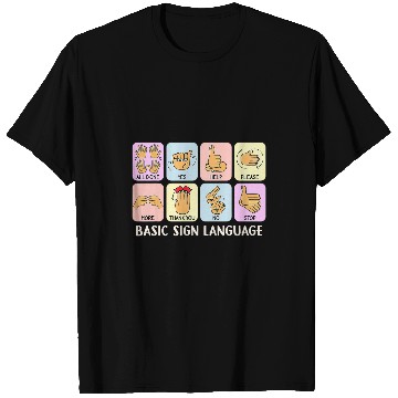 Discover Basic Sign Language Speech Therapist SLP Pathologist Outfit T-Shirts