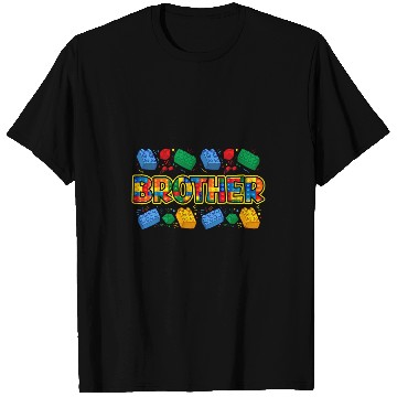 Discover Brother Brick Builder Cute Brothers Blocks Master Builder T-Shirts