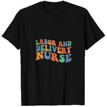 Discover Retro Groovy Labor Delivery nurses Nursing Student School T-Shirts