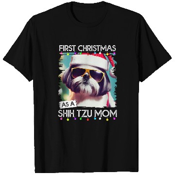 Discover First Christmas as a Shih Tzu mom 4 T-Shirts