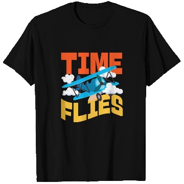 Discover Time Flies Airplane For Kids T-Shirts