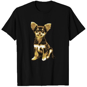 Discover Cute Retro Chihuahua with puppy eyes vintages illustration 1 T-Shirts