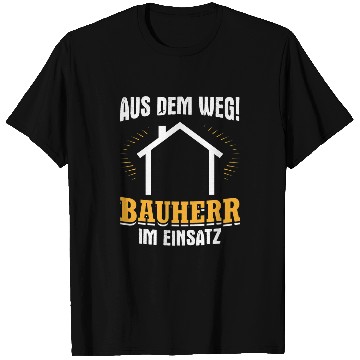 Discover Builder In Use Construction Start Construction Site House Building T-Shirts