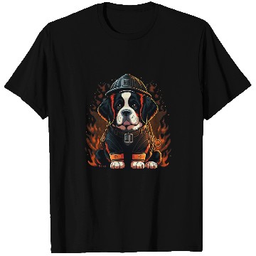Discover Fireman Firefighter Saint Bernard Fireman on Firefighter Saint Bernard Firemen T-Shirts