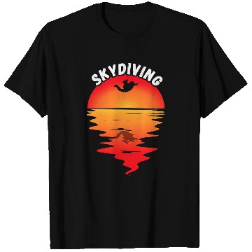 Discover Skydiving Gift vintages Sunset Skydiver Parachuting Parachutist T-Shirts