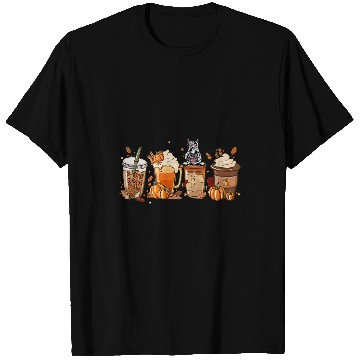 Discover Skeletons Skulls Scottish Terrier Fall Coffee Halloween Pumpkin Latte Horror Skull T-Shirts