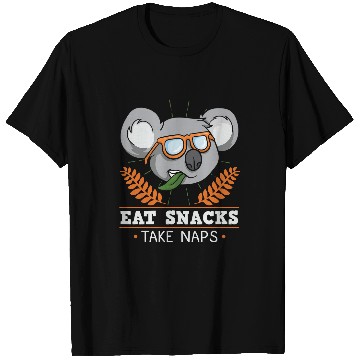 Discover Funny Bear Eat Snacks Take Naps Koala Cute Bears T-Shirts