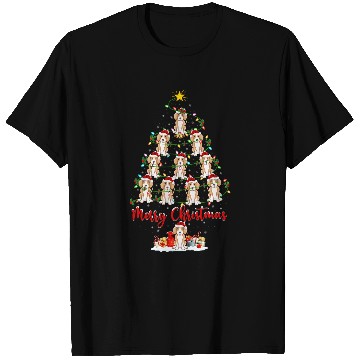 Discover Foxhound Dog Lover Matching Santa Foxhound Christmas Tree T-Shirts