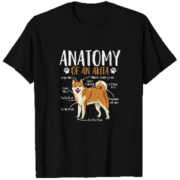 Discover Dog Akita Anatomy T-Shirts
