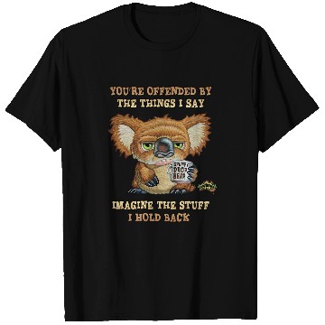 Discover Funny Bear Grumpy Drop Bear Offended Cute Bears T-Shirts