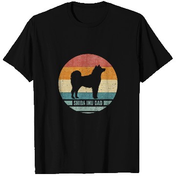 Discover Dog Shiba Inu vintages Retro Shiba Inu Dog Dad Silhouette Puppy Owner Lover T-Shirts