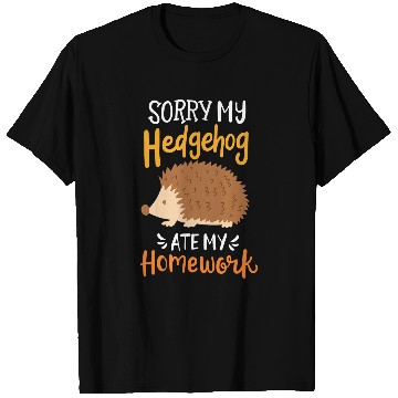 Discover Hedgehog Homework Student School T-Shirts