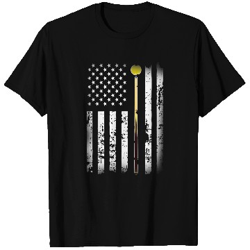 Discover vintages American Flag Billiards Pool Player Women Men T-Shirts