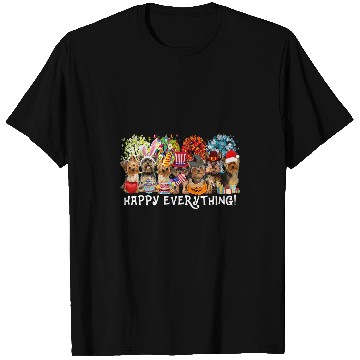 Discover Yorkshire Terrier Happy Everything Yorkshire Terrier Dog Seasons All Year Tree24 Yorkie T-Shirts