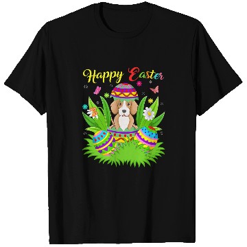 Discover Foxhound Dog Lover Floral Easter Egg Funny Foxhound Easter T-Shirts