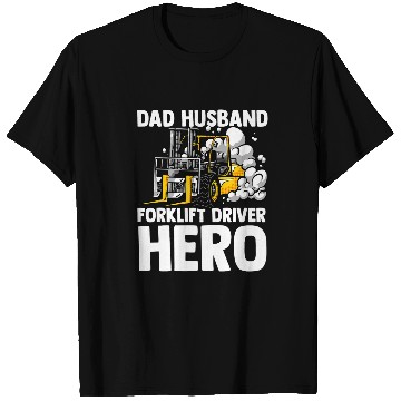 Discover Dad Husband Forklift Driver Hero Forklift Operator Vintage T-Shirts