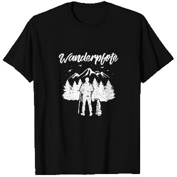 Discover Hiking Hiker Paw Dog Mountains Hiking Mountaineering Climbing Design Hike T-Shirts