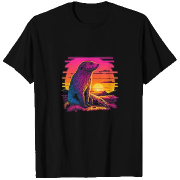 Discover Retro Aesthetic Groundhog 45 T-Shirts