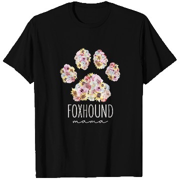Discover Foxhound Mama Floral Paw Dog Mom T-Shirts