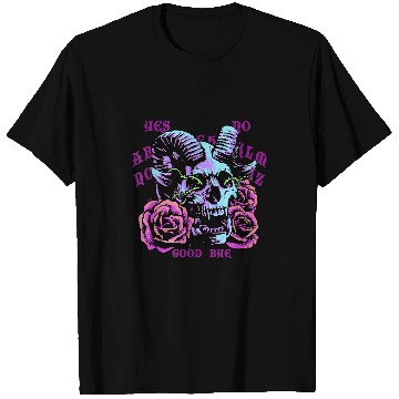 Discover Skeletons Skulls Pastel Goth Baphomet Demon Satanic Devil Goats Skull Satanic 76 Skull T-Shirts