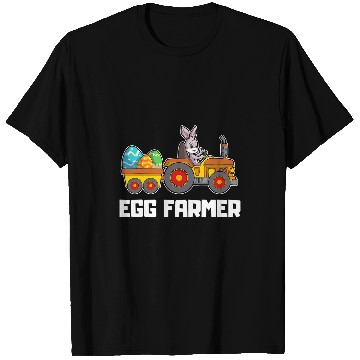 Discover Tractor driving Happy Easter Egg Farmer Farmers Tractor Eggs Easter Bunny Eggs T-Shirts