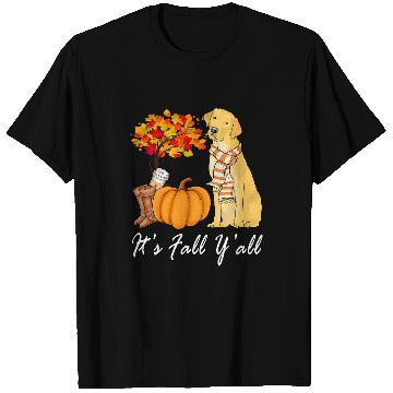 Discover Labrador Lab Dog Its Fall Yall Fall Tees For Women Labrador Yellow Lab T-Shirts