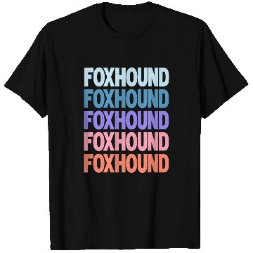 Discover Funny Modern Repeated Text Design Foxhound T-Shirts