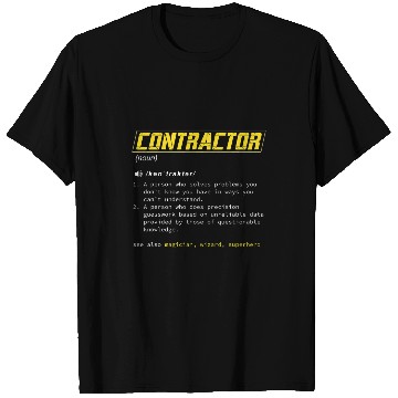 Discover Contractor Construction Worker Builder Handyman Gift T-Shirts