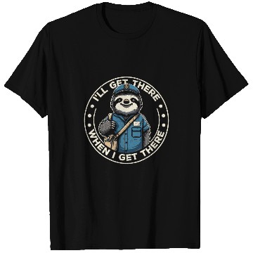 Discover Sloth Postal Worker Funny Postman Mail Carrier Sloth Grunge T-Shirts
