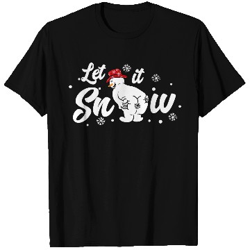 Discover Let It Snow Funny Snowing Cold Winter Vibes Merry Christmas 184 T-Shirts