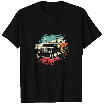 Discover Retro Trucker Big Rig SemiTrailer vintages Truck Driver T-Shirts