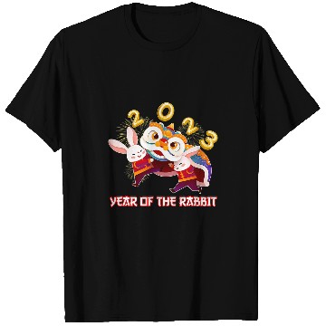 Discover Rabbits Happy Lunar New Year 2Cute Chinese Rabbit Decorations 2 T-Shirts